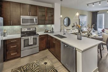 Granite countertop with elegant backsplash
